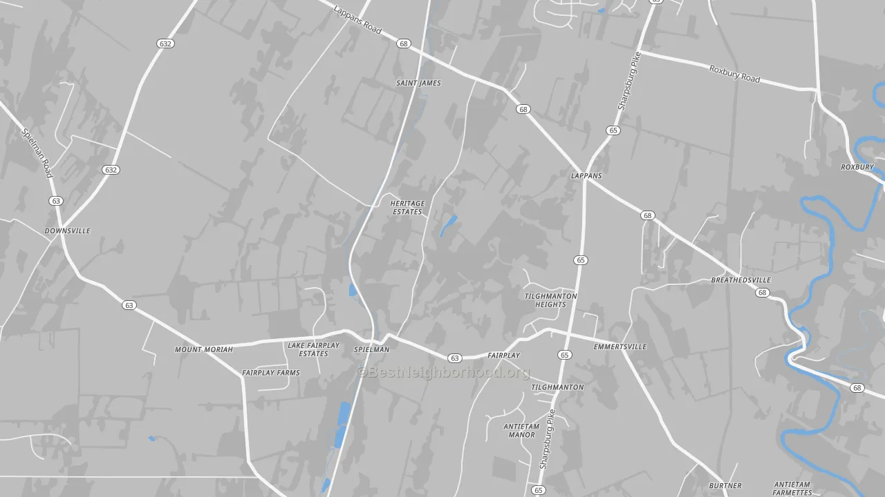 Transit Grade map of 21733, MD
