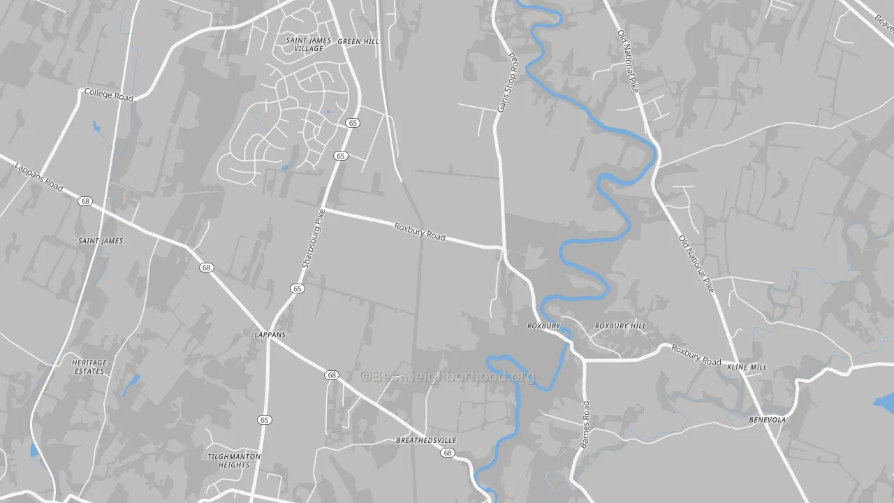 Transit Grade map of 21746, MD