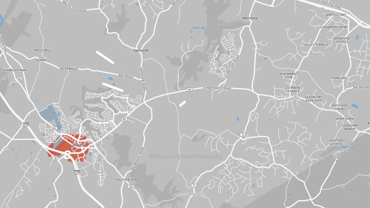 Transit Grade map of 21754, MD