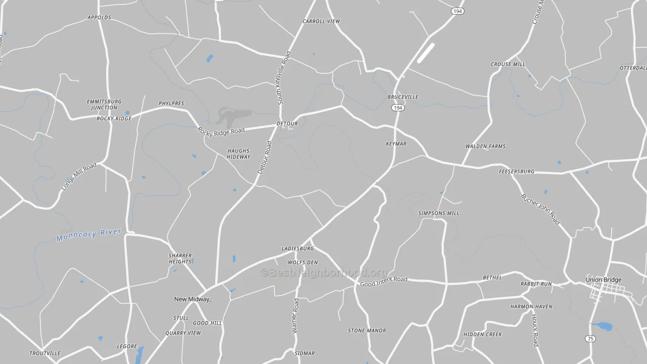 Transit Grade map of 21757, MD