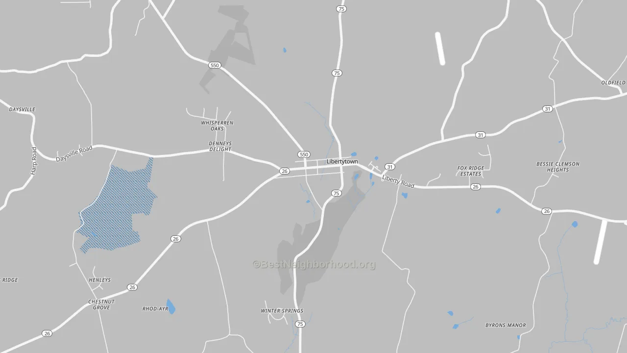 Transit Grade map of 21762, MD