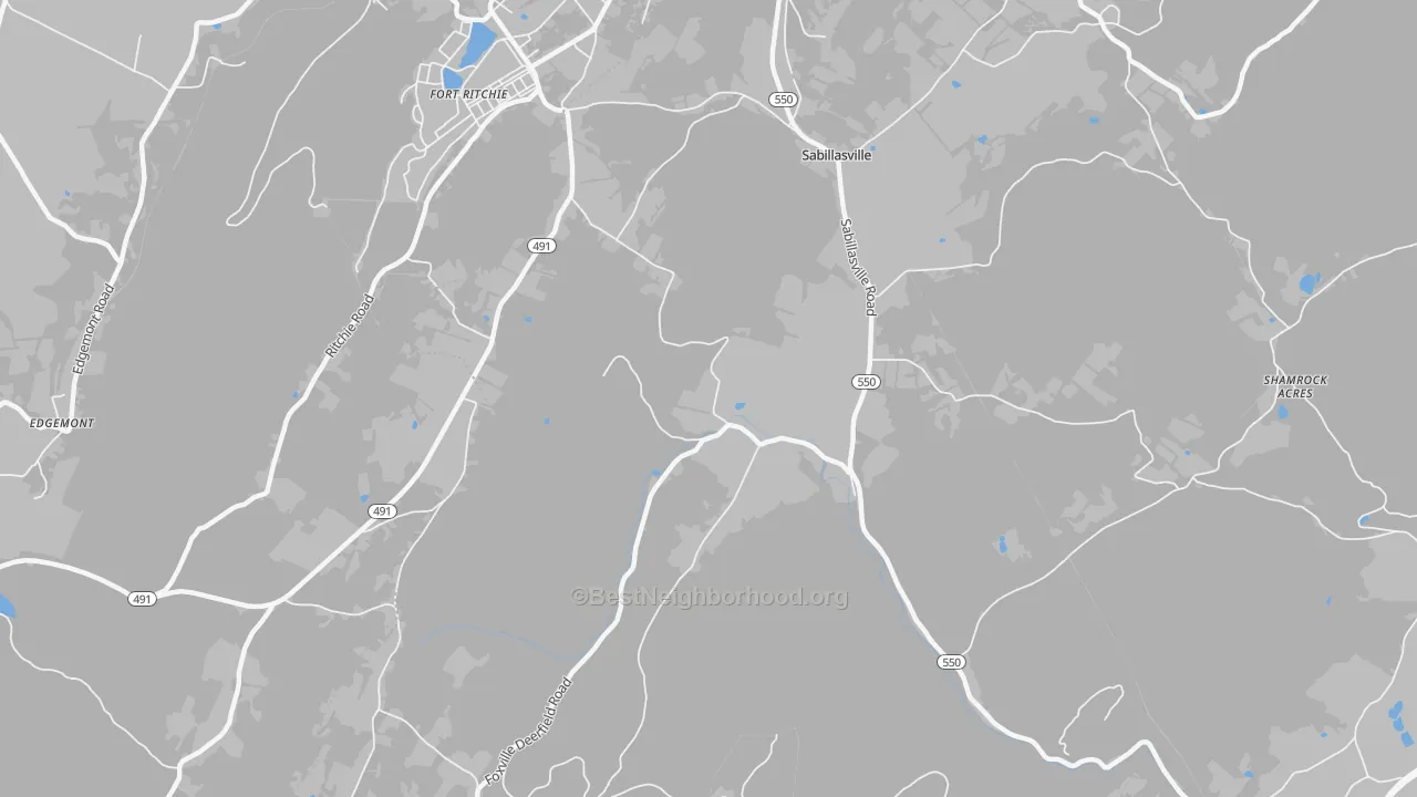 Transit Grade map of 21780, MD