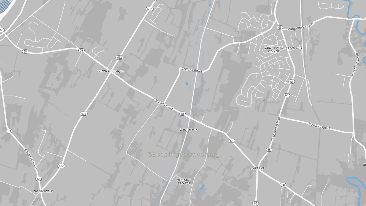 Transit Grade map of 21781, MD