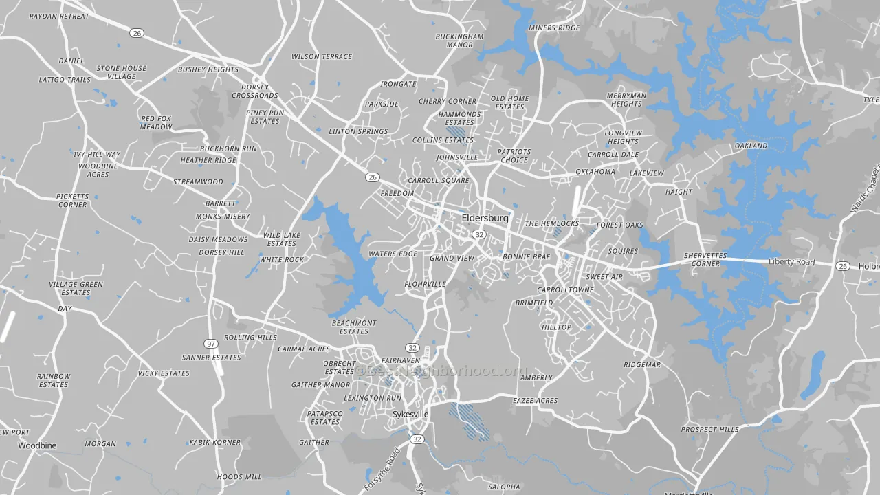 Transit Grade map of 21784, MD