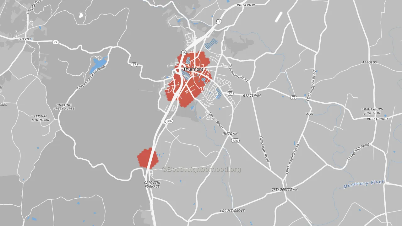 Transit Grade map of 21788, MD