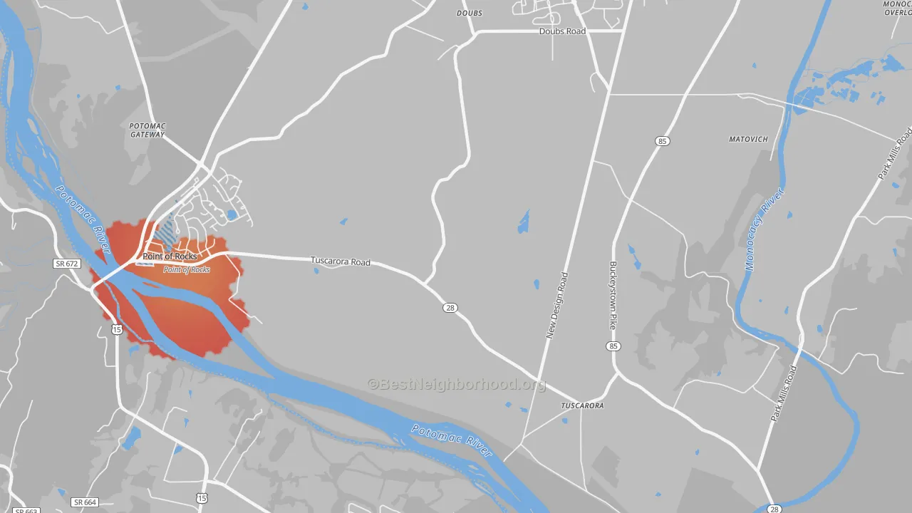 Transit Grade map of 21790, MD