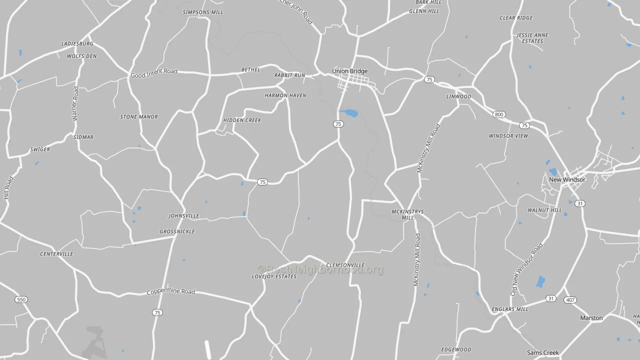 Transit Grade map of 21791, MD