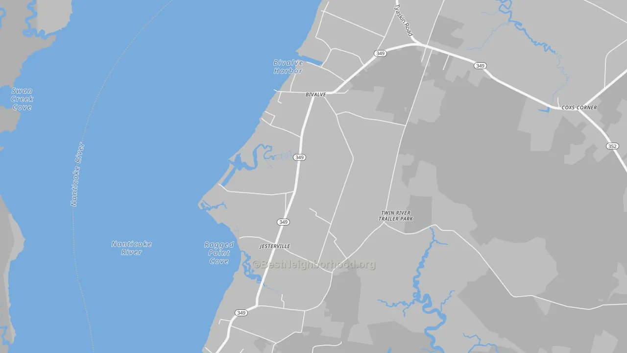 Transit Grade map of 21814, MD