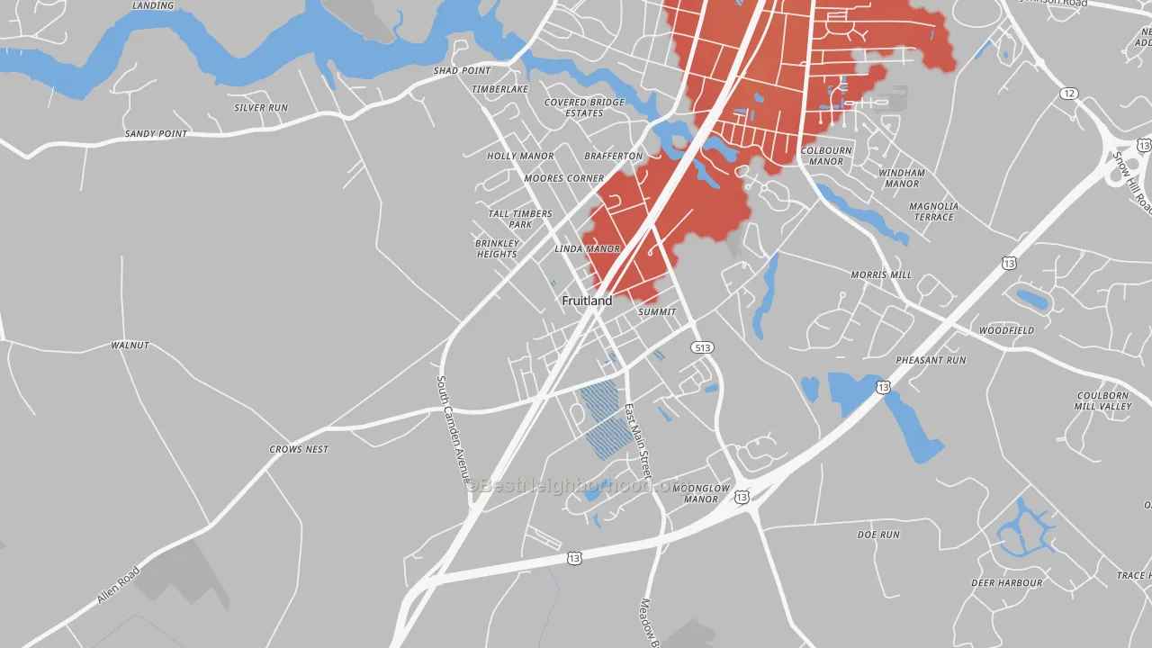 Transit Grade map of 21826, MD