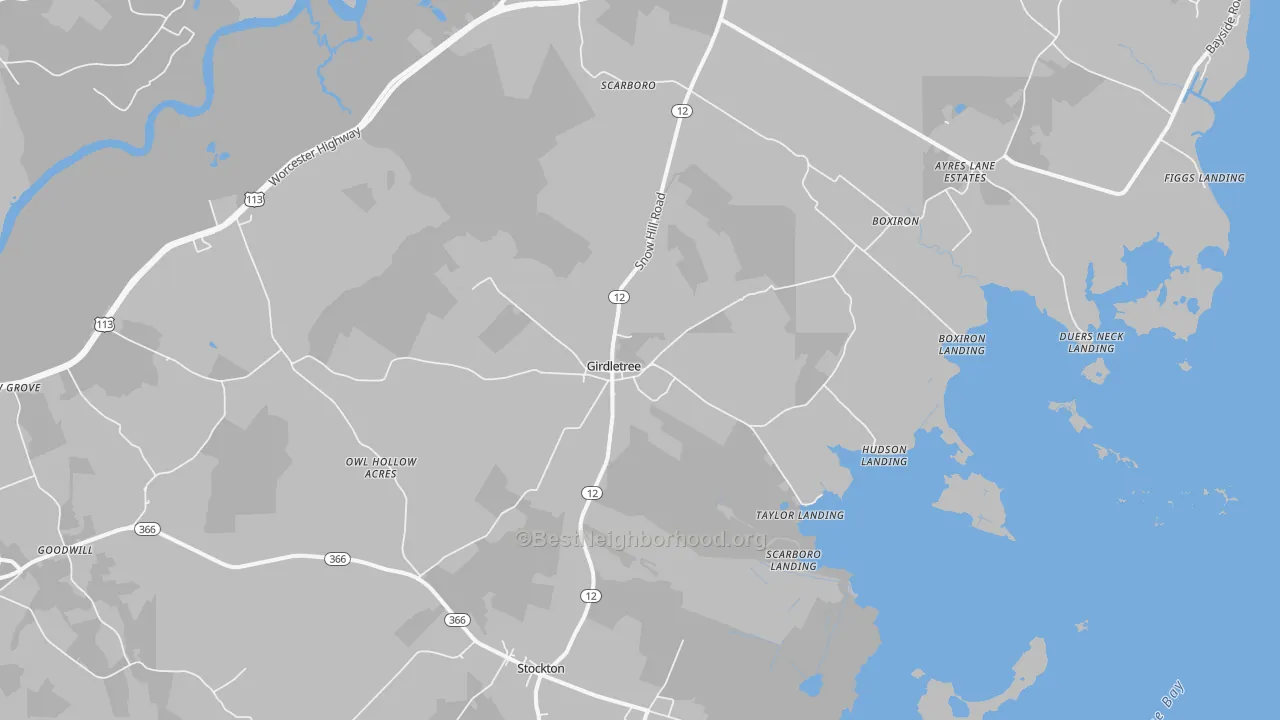 Transit Grade map of 21829, MD
