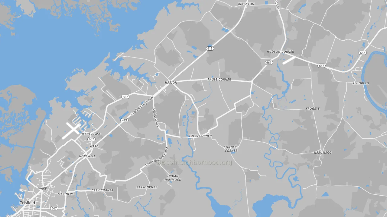 Transit Grade map of 21838, MD