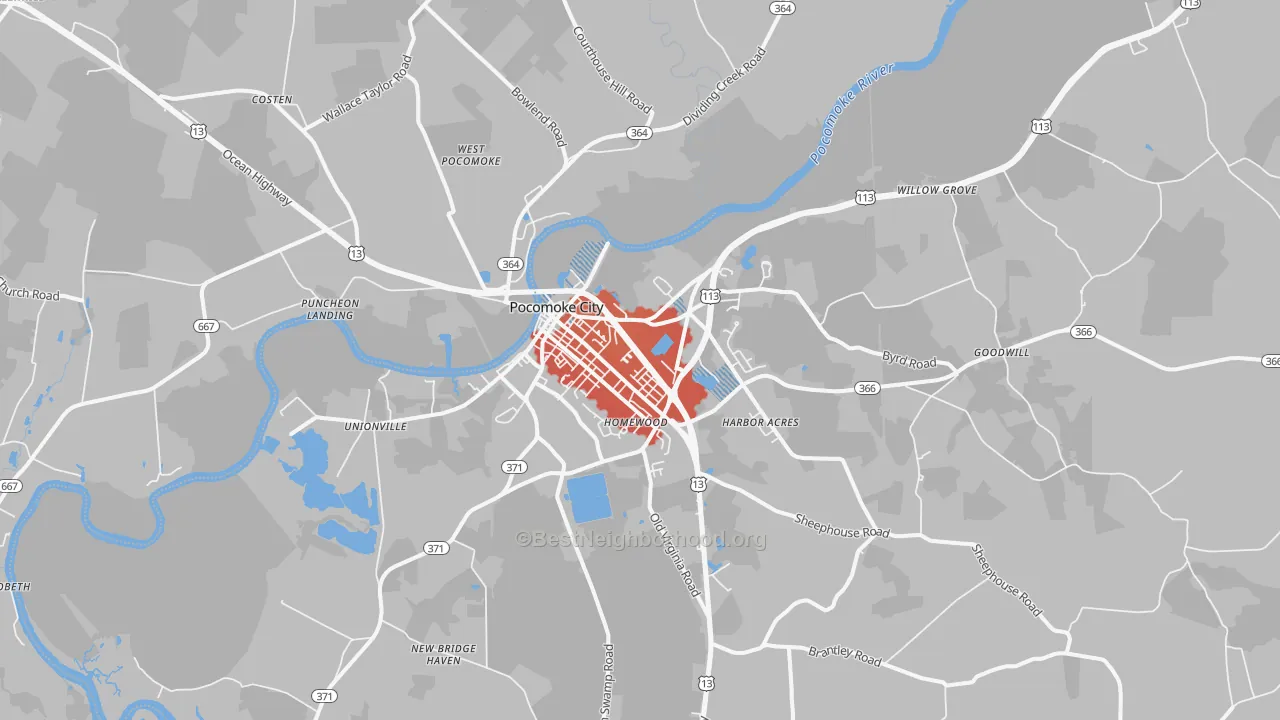 Transit Grade map of 21851, MD