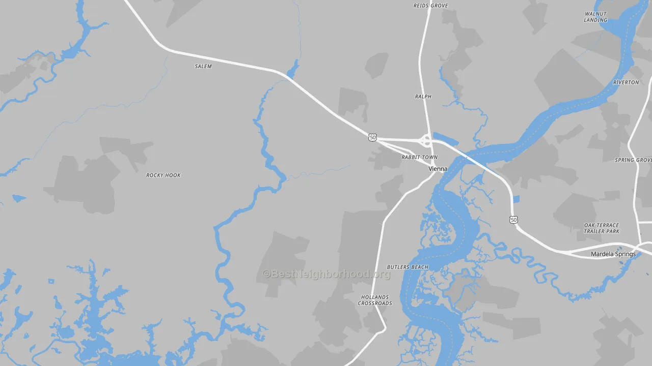 Transit Grade map of 21869, MD