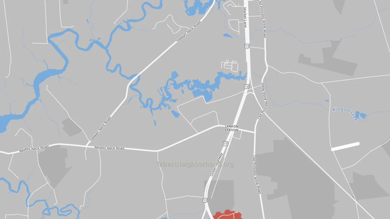 Transit Grade map of 21890, MD