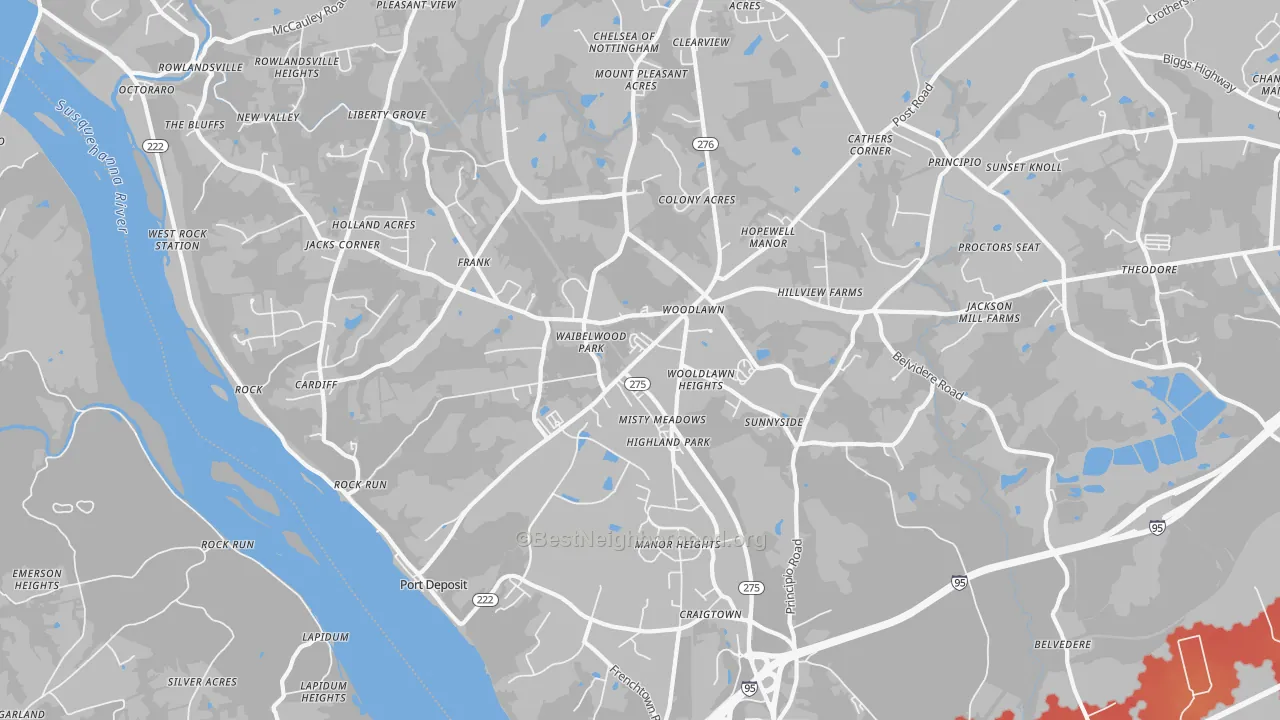 Transit Grade map of 21904, MD