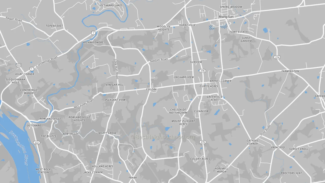 Transit Grade map of 21917, MD