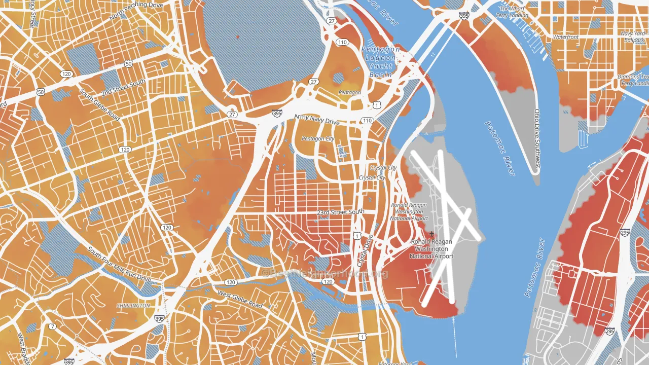 Transit Grade map of 22202, VA