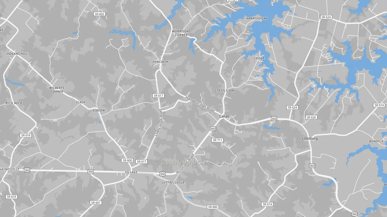 Transit Grade map of 22435, VA