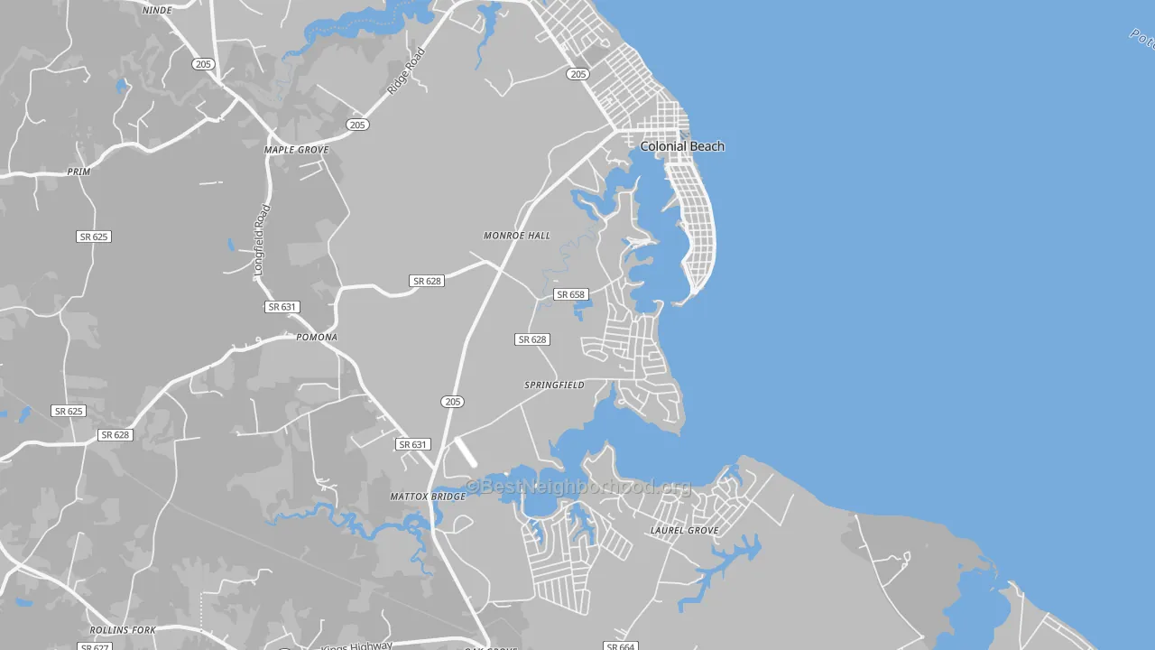 Transit Grade map of 22443, VA