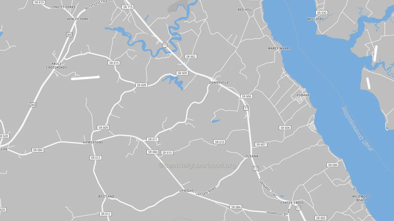 Transit Grade map of 22454, VA