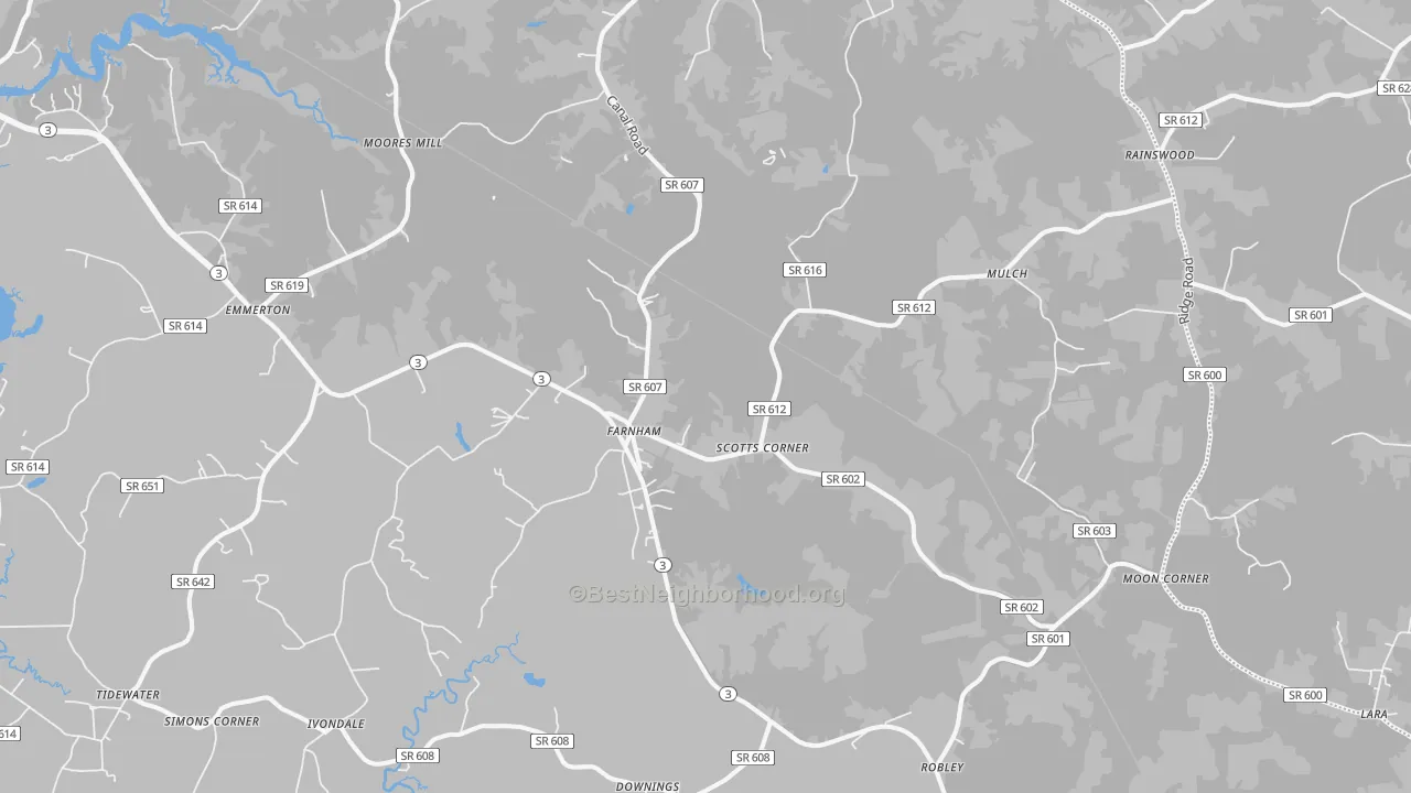Transit Grade map of 22460, VA