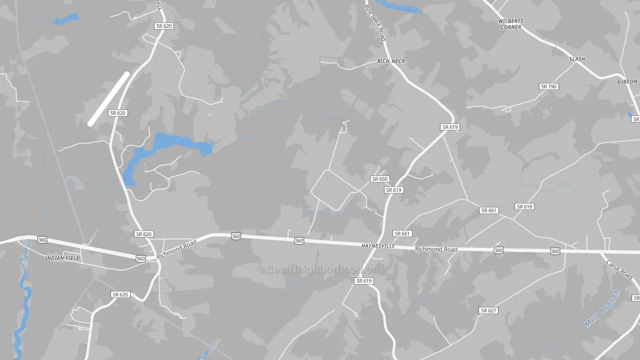 Transit Grade map of 22472, VA