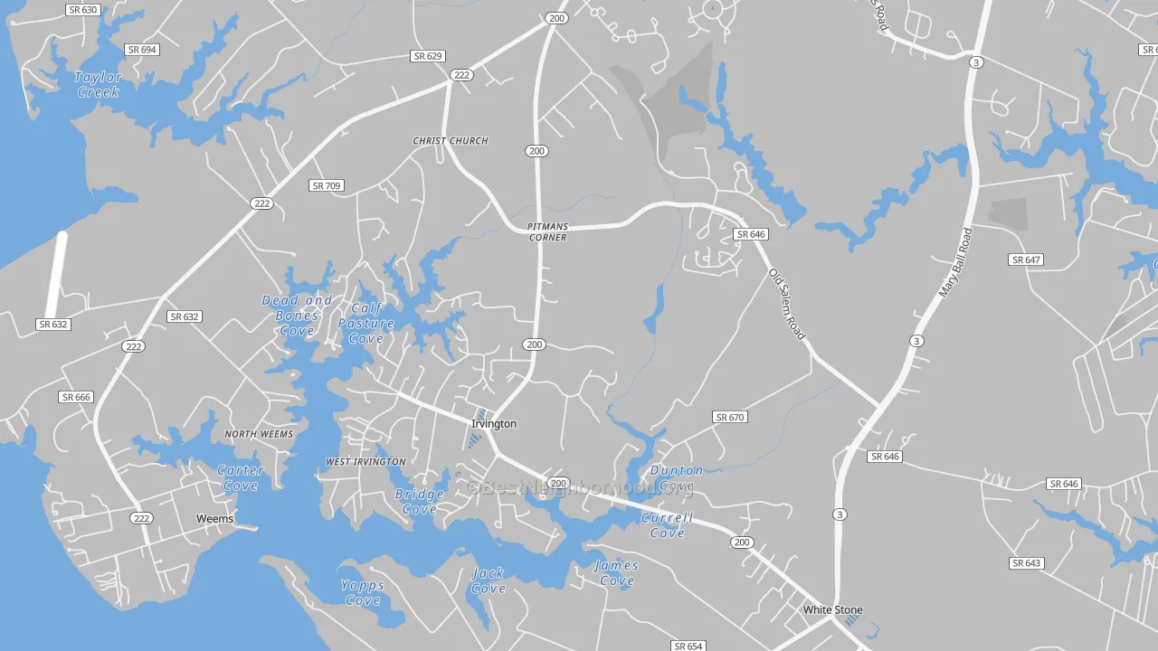 Transit Grade map of 22480, VA