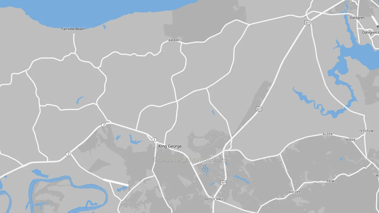 Transit Grade map of 22485, VA