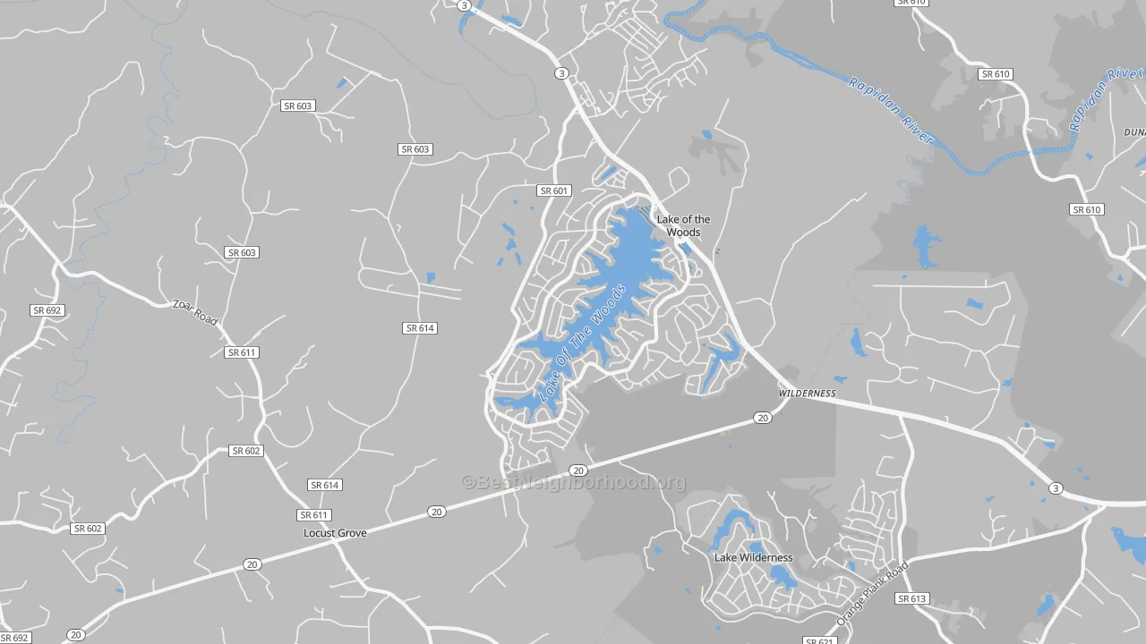 Transit Grade map of 22508, VA