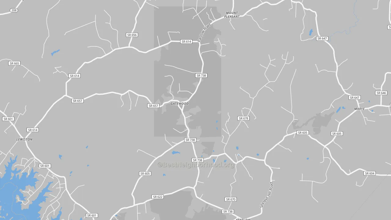 Transit Grade map of 22534, VA