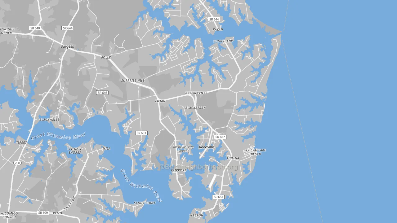Transit Grade map of 22539, VA
