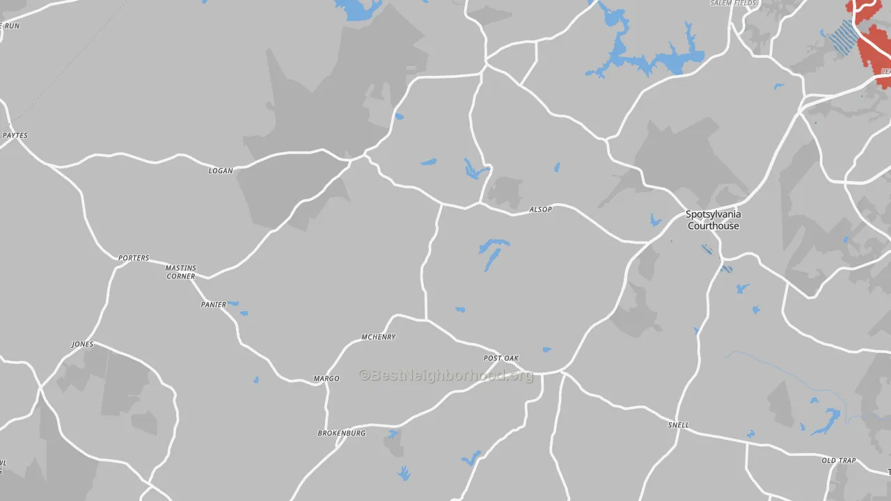 Transit Grade map of 22551, VA