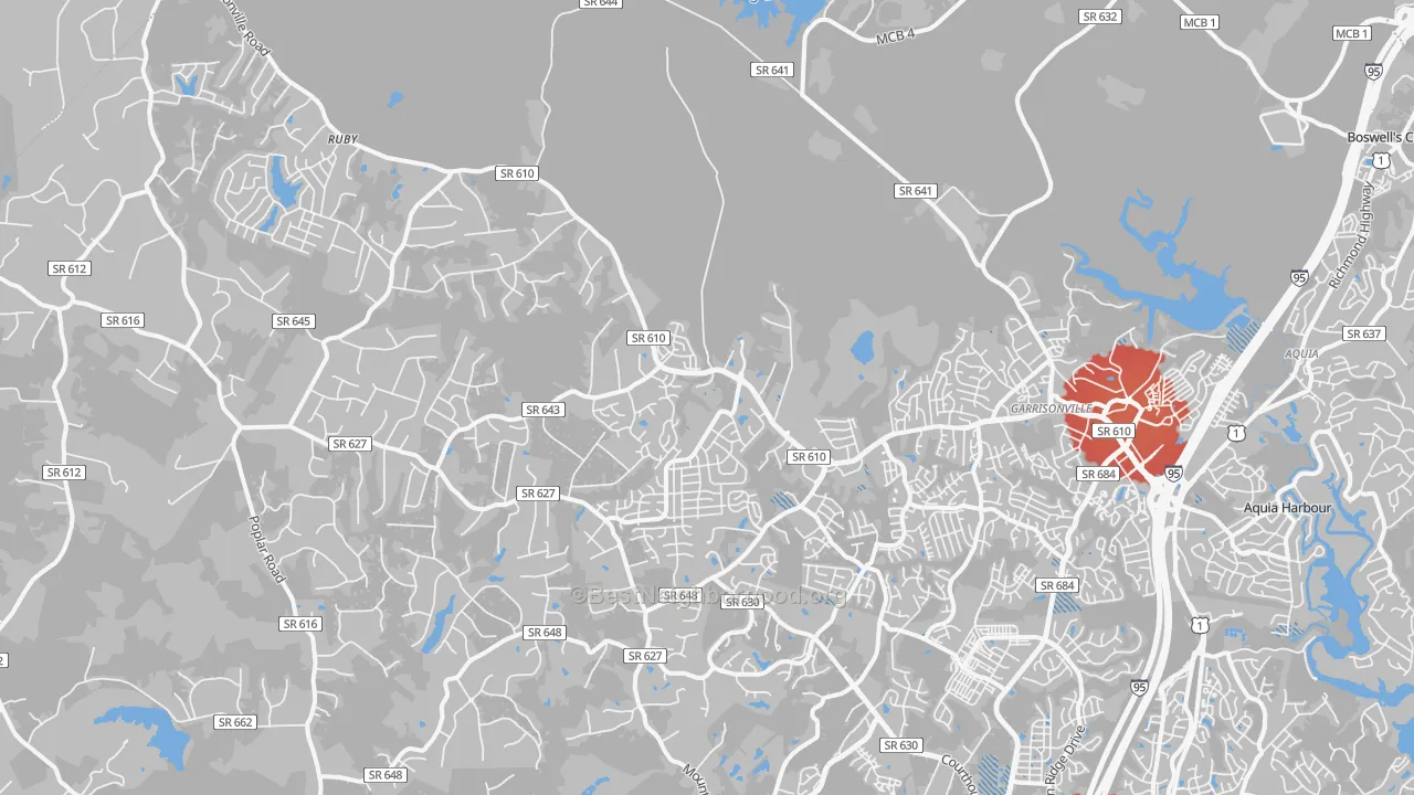 Transit Grade map of 22556, VA