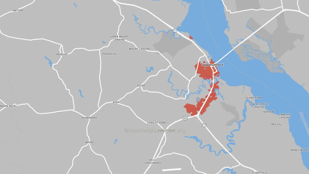 Transit Grade map of 22560, VA