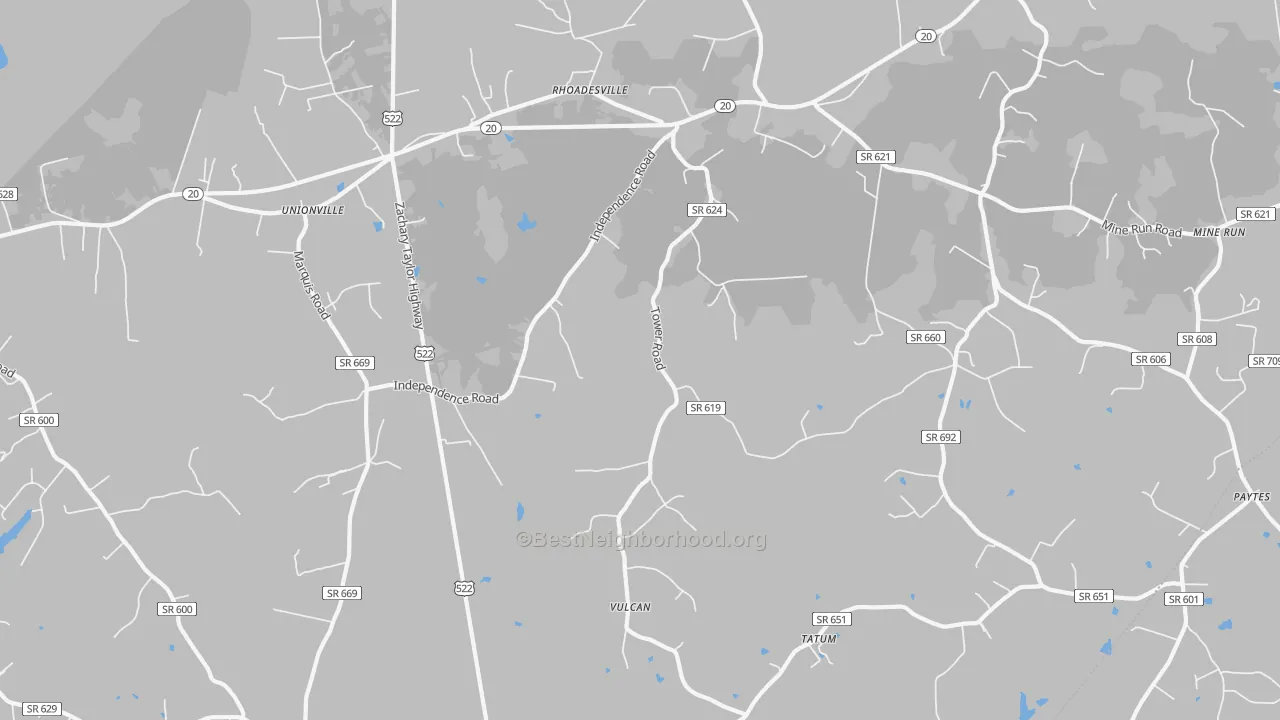 Transit Grade map of 22567, VA