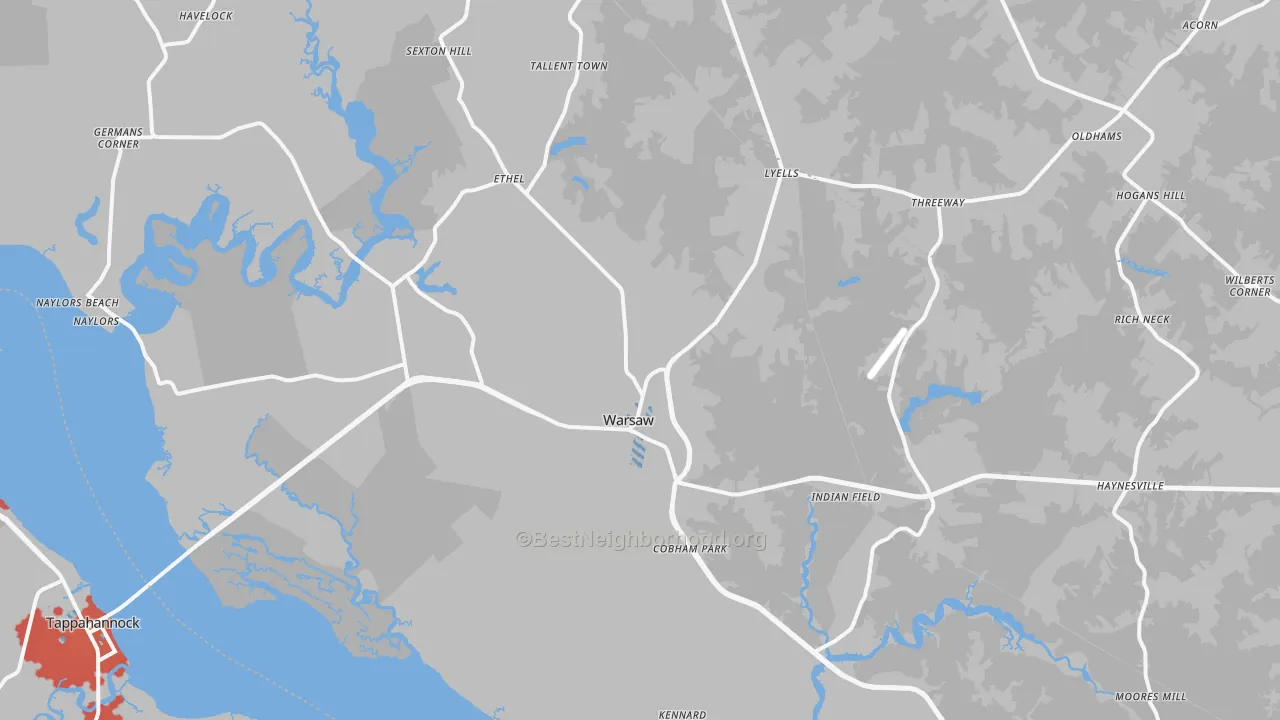 Transit Grade map of 22572, VA