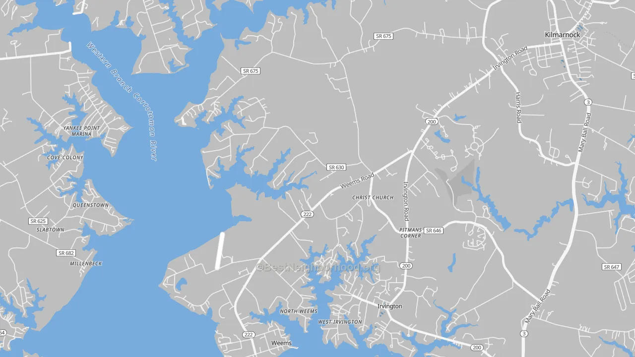 Transit Grade map of 22576, VA