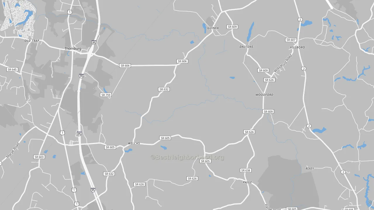 Transit Grade map of 22580, VA