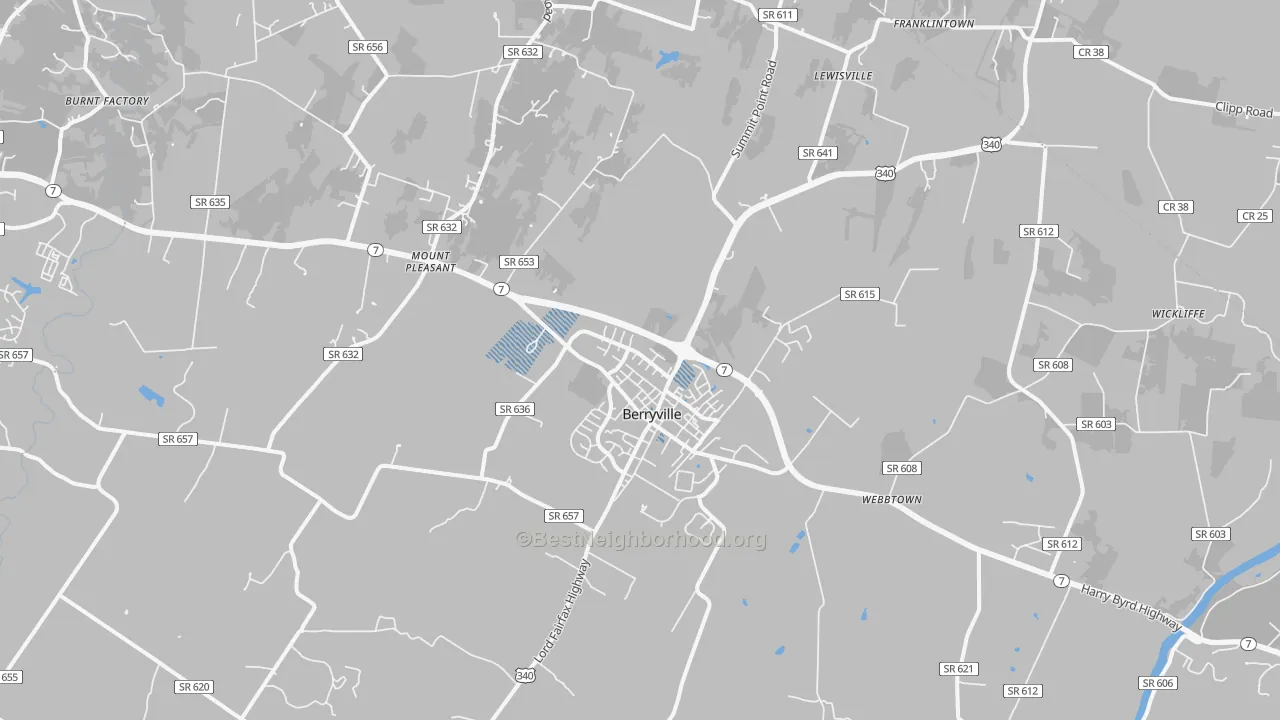 Transit Grade map of 22611, VA