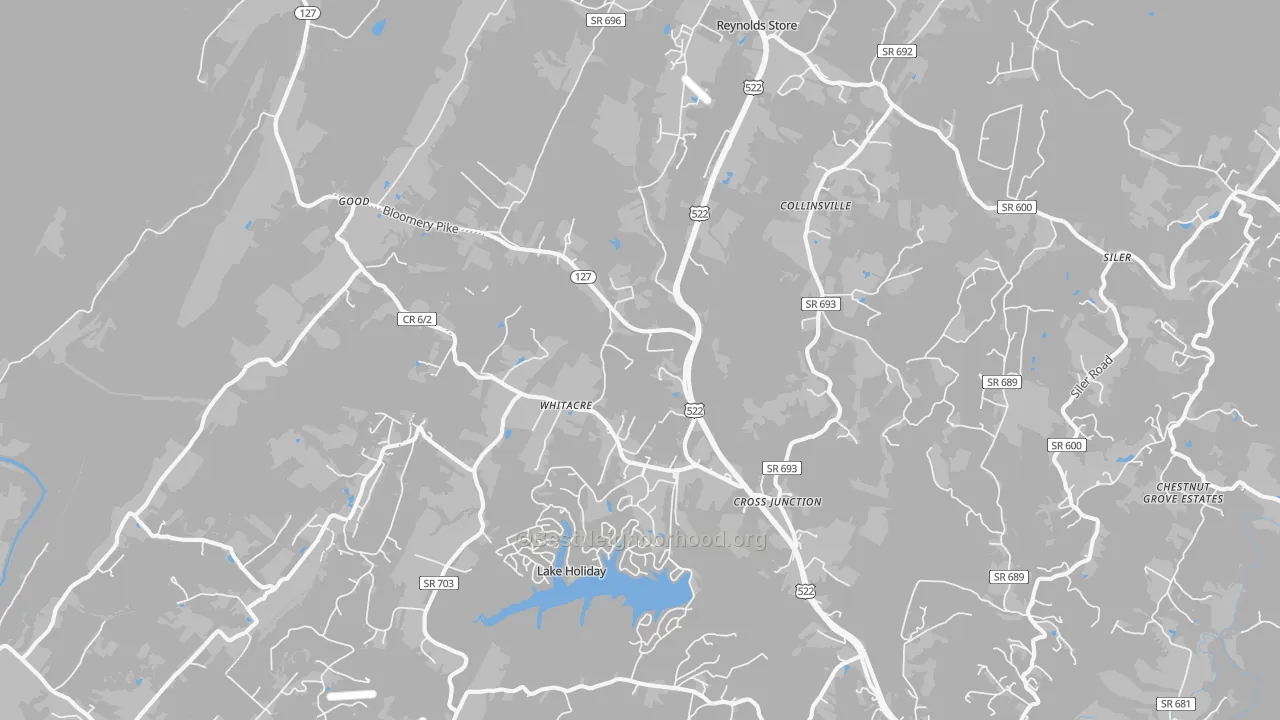Transit Grade map of 22625, VA