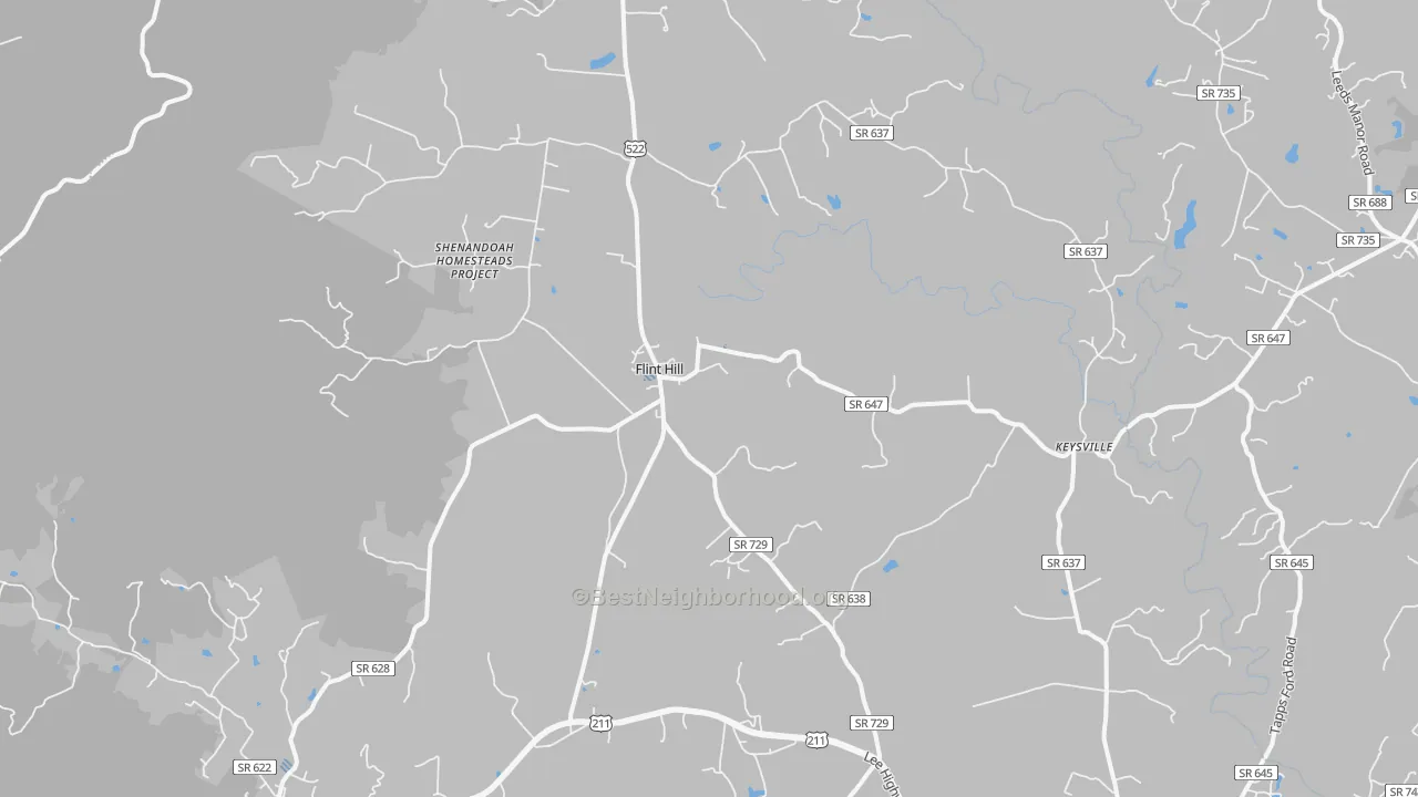 Transit Grade map of 22627, VA