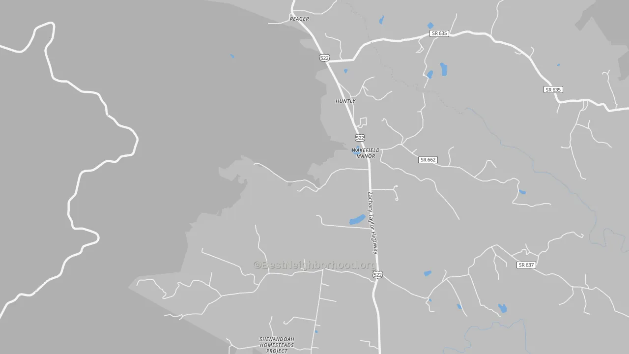 Transit Grade map of 22640, VA