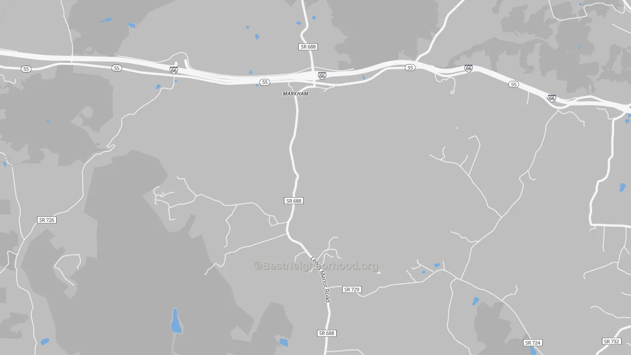 Transit Grade map of 22643, VA