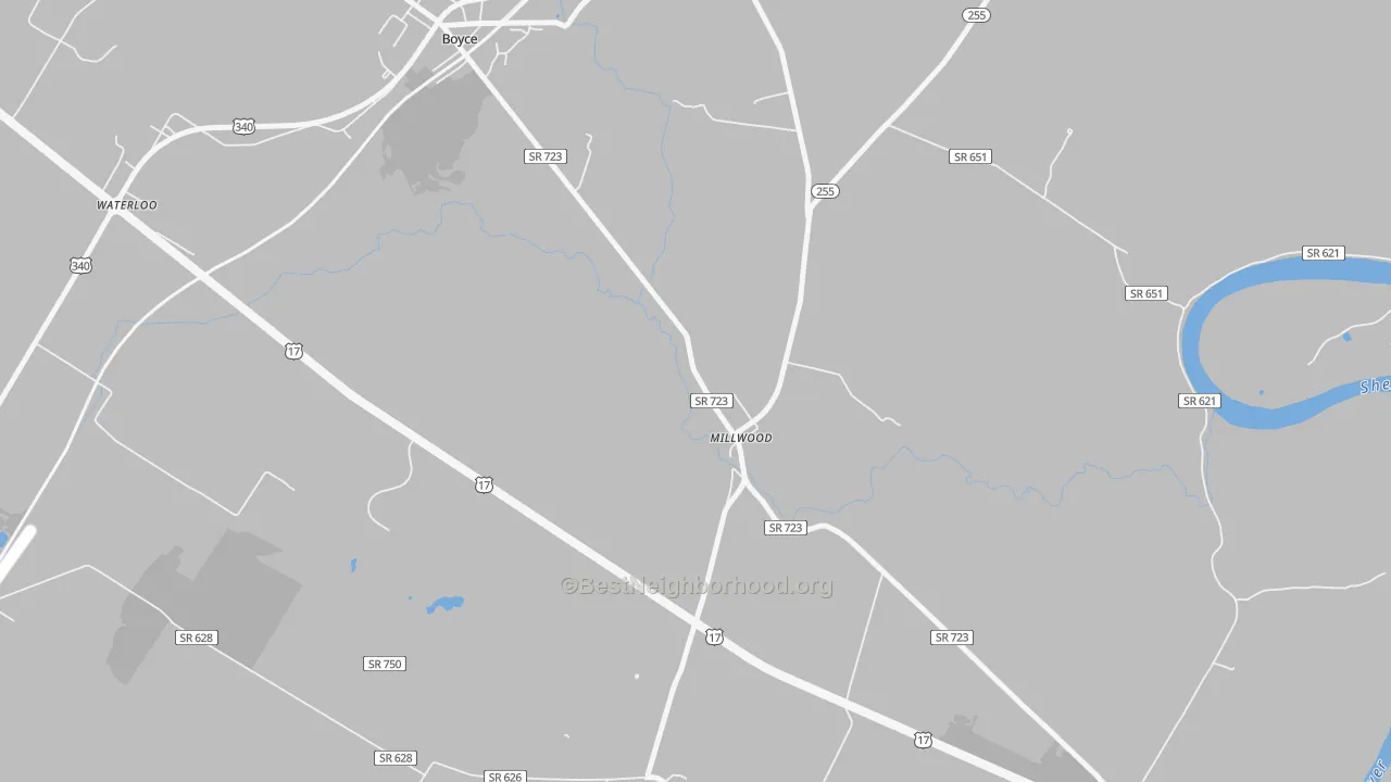 Transit Grade map of 22646, VA
