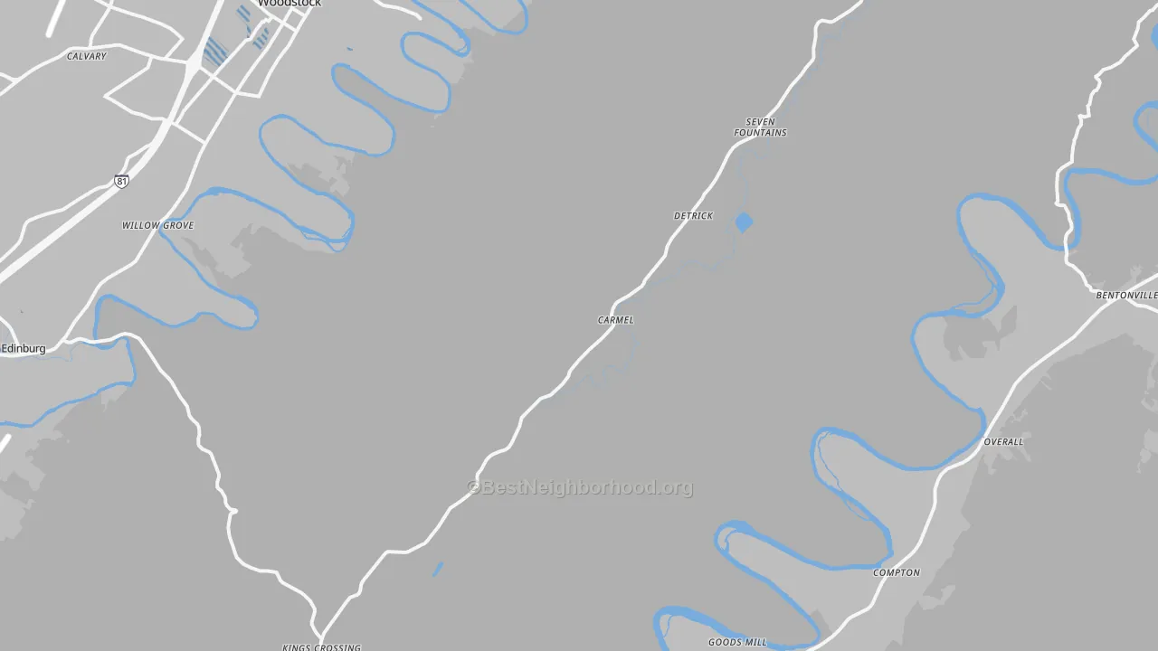 Transit Grade map of 22652, VA