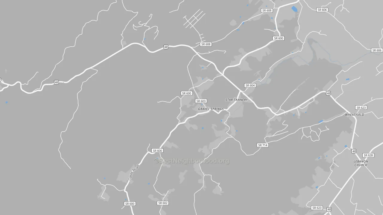 Transit Grade map of 22654, VA
