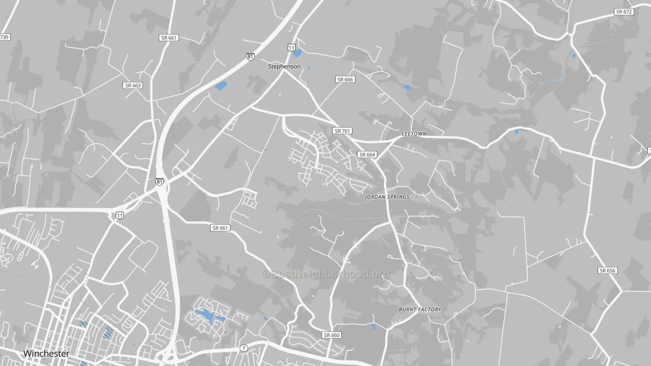 Transit Grade map of 22656, VA
