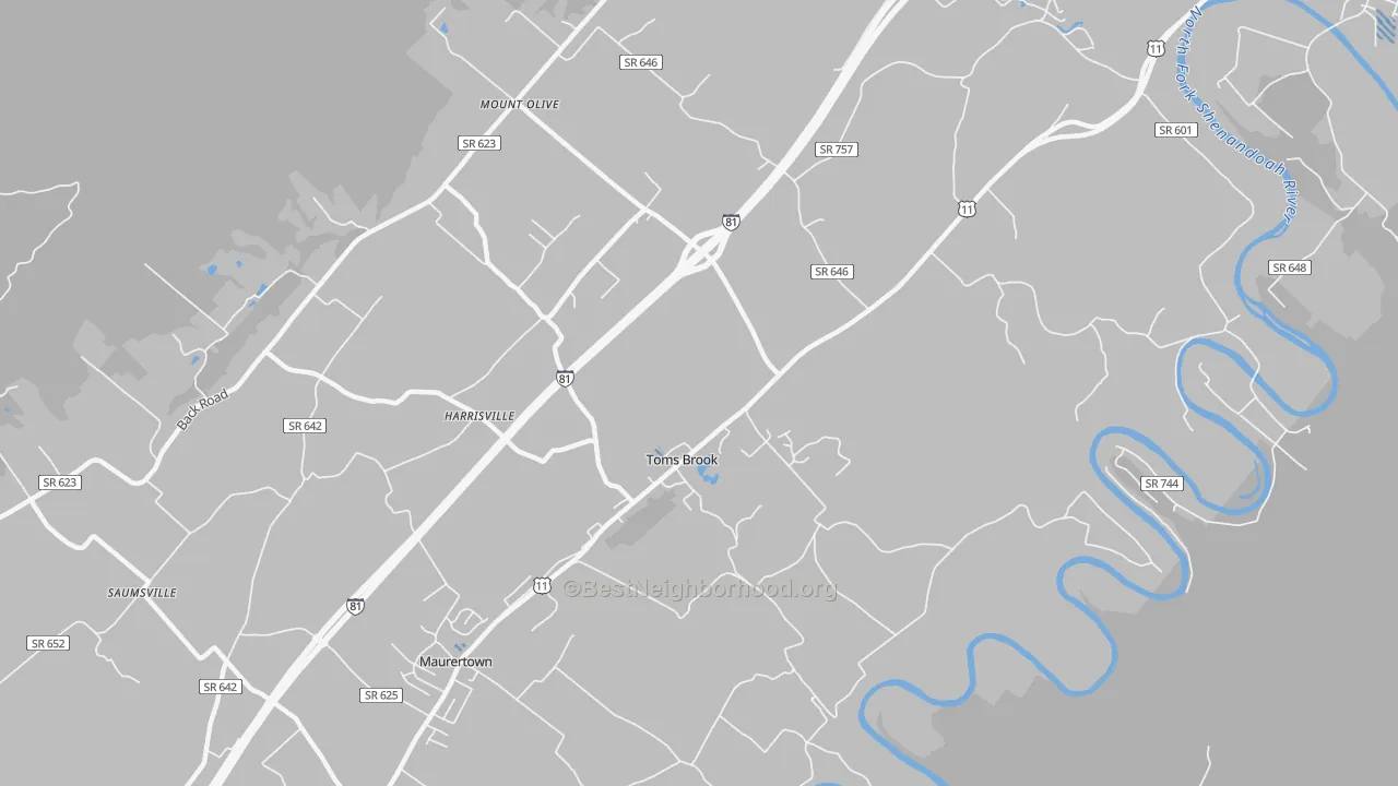 Transit Grade map of 22660, VA