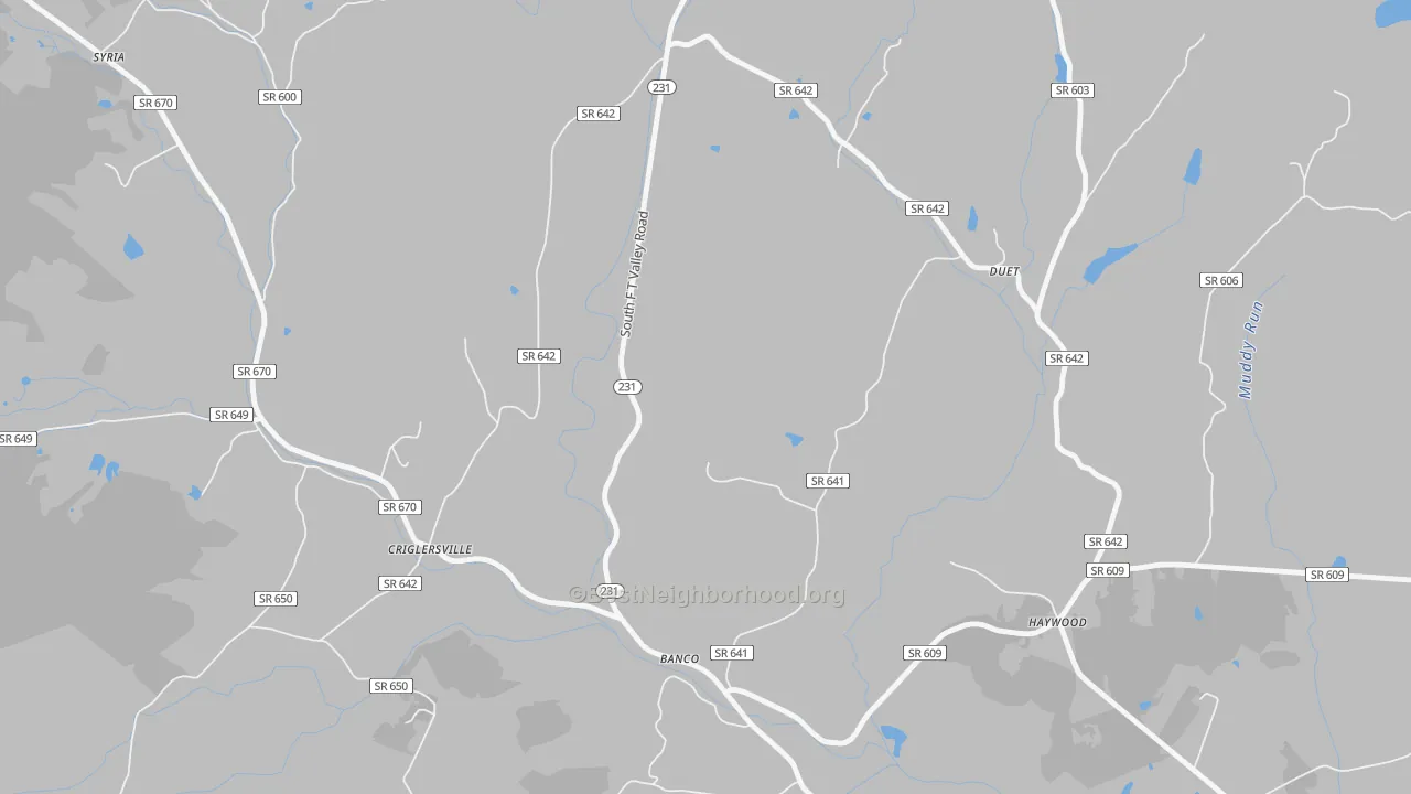 Transit Grade map of 22711, VA