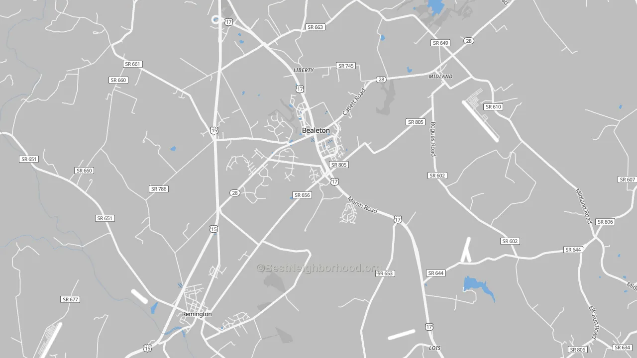 Transit Grade map of 22712, VA